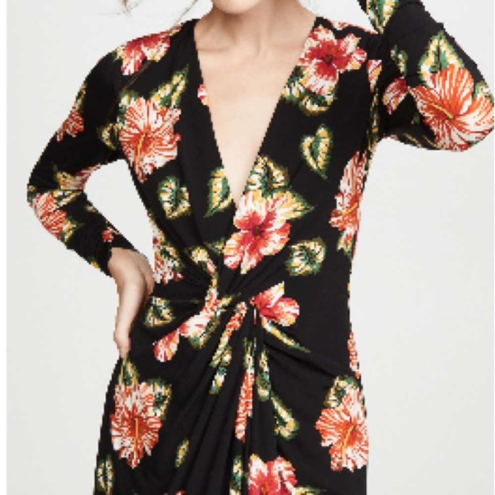 Le Superbe Floral Black Jersey Dress